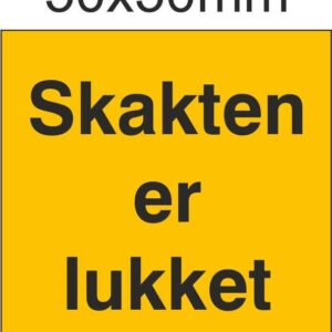 Til at sætte over skakten ved lukning.