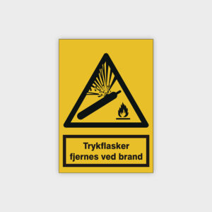 Trykflasker fjernes ved brand