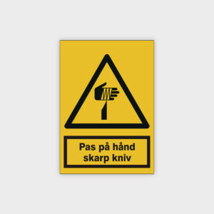 Pas på hånd skarp kniv