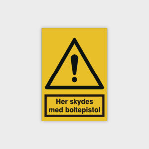 Her skydes med boltepistol