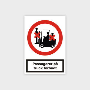 Passagerer på truck forbudt