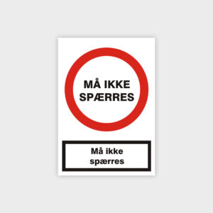 Må ikke spærres