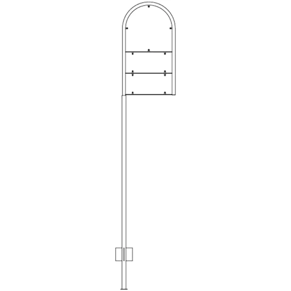 Buet stander Ø70+2x30x70 cm