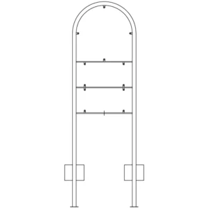 Galge lav Ø70 cm + 2x30x70 cm