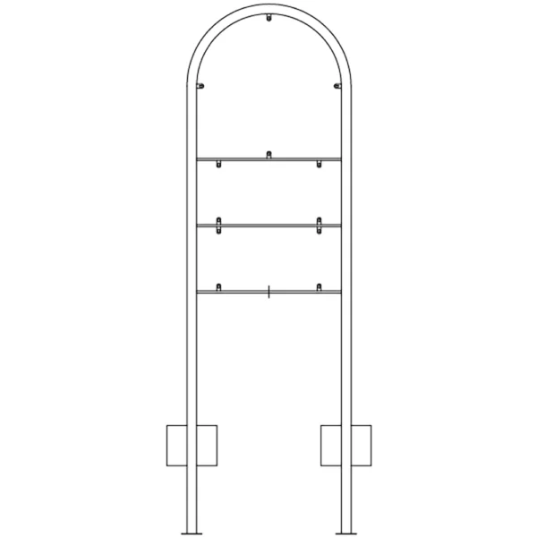 Galge lav Ø70 cm + 2x30x70 cm