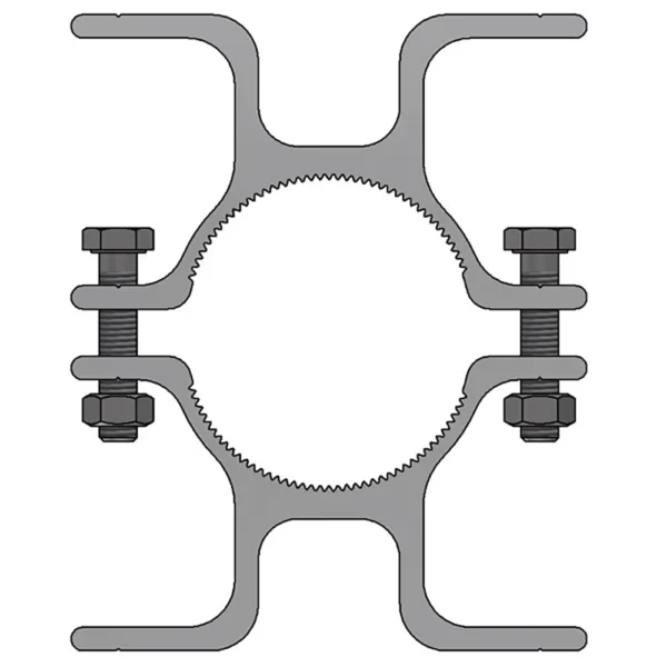 Beslag dobb. A1D 90 mm t. Ø60