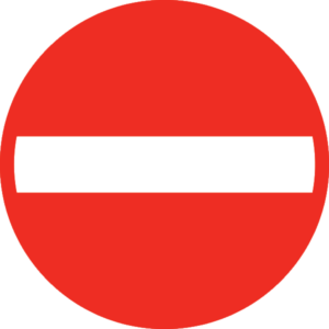 C19 - Indkørsel forbudt - 70cm