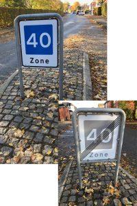 40kmt Zoneskilt
