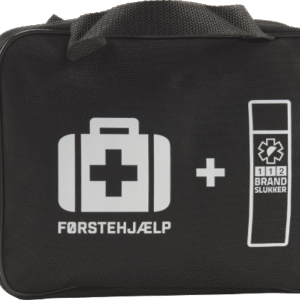 Førstehjælpstaske m. 112 brandslukker & sikkerhedsnøglering (DIN 13 164) Førstehjælpstaske m. 112 brandslukker & sikkerhedsnøglering (DIN 13 164)