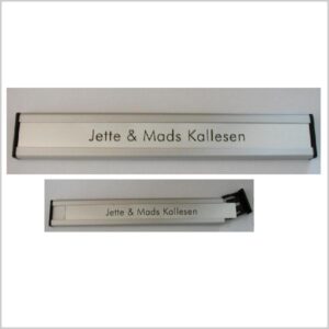 Dørskilt til udskiftelige indstik - 31 x 200 mm